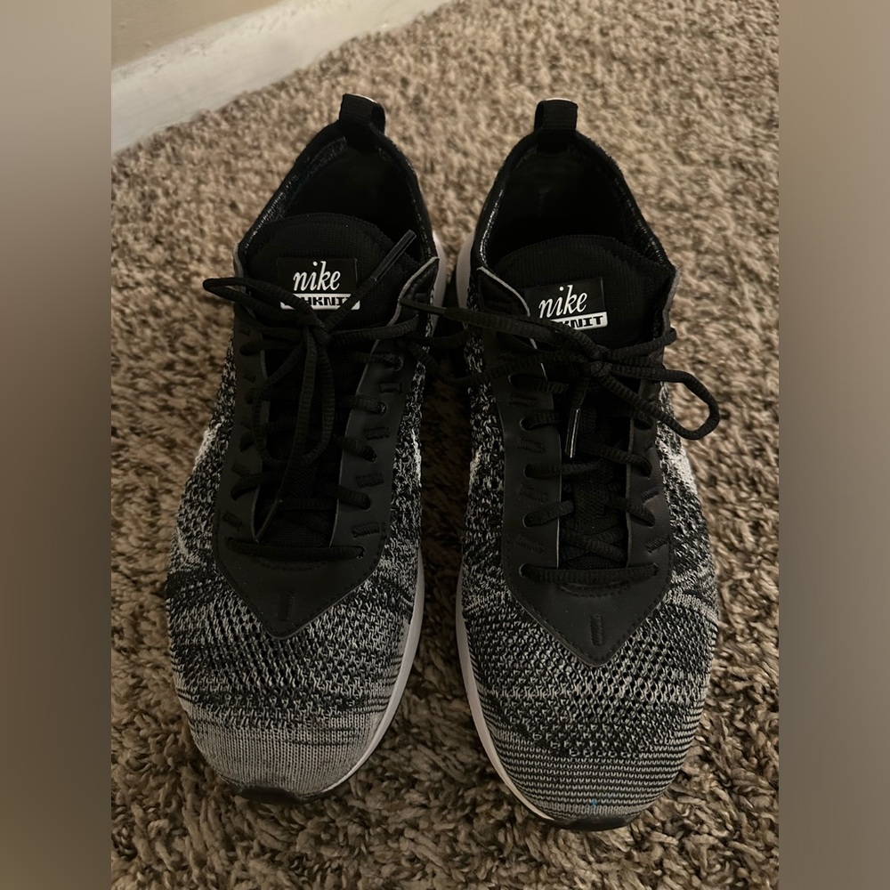 Nike Air Max Flyknit Racer Black White US 7